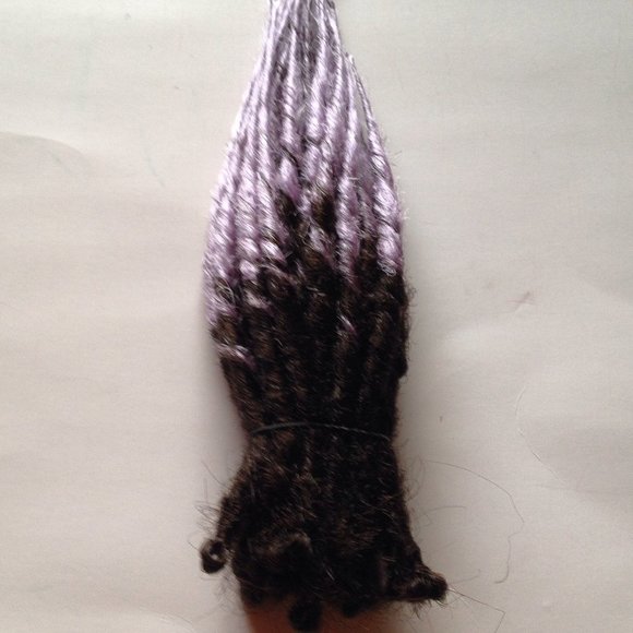 Ombre Brown Purple Dread Dreadlock Hair Extensions